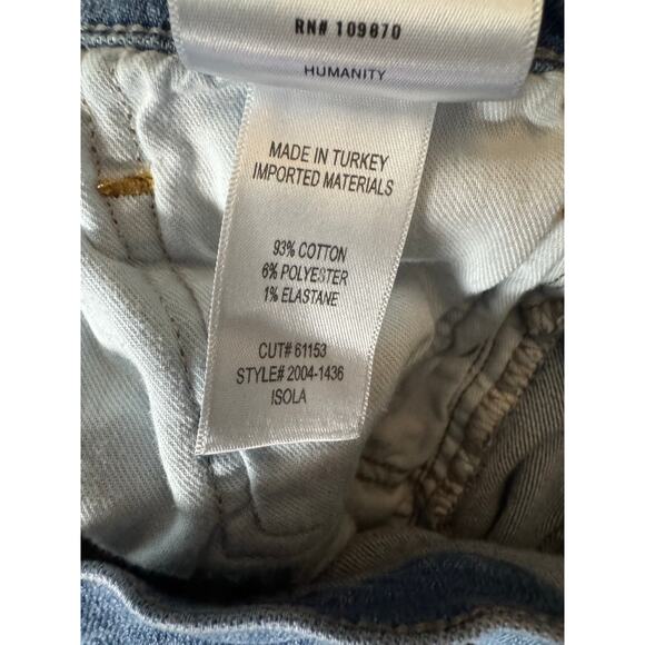 Citizens Of Humanity Isola Cropped Bootcut Frayed Hem Denim Jeans Size 32 - Picture 9 of 11